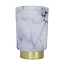 Light en Living Tafellamp LED Marmer Glas Wit – Grijs Klein van Light & Living