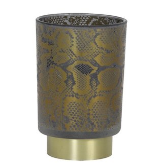 Light en Living Tafellamp LED SNAKE Glas Grijs