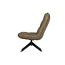 Woood Jouke draaifauteuil kunstleer - Groen en Cognac
