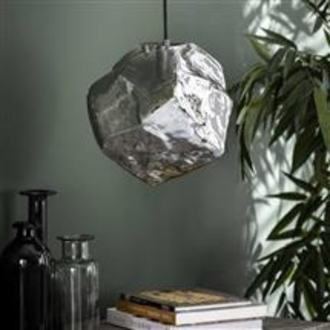 WoonStijl Hanglamp Rock Chromed Glas - Mondgeblazen Design