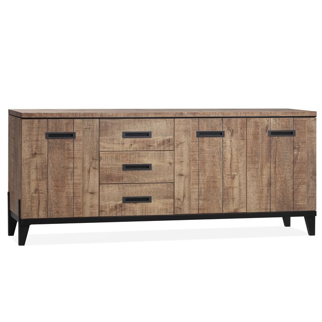 WoonMax Union dressoir 3 deurs/3 laden lamulux mango