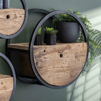 WoonStijl Rond Wandschap Ø50 met lade