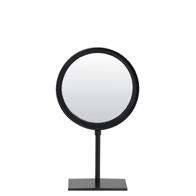 Light en Living Spiegel rond 20x10x35 cm LURI mat zwart
