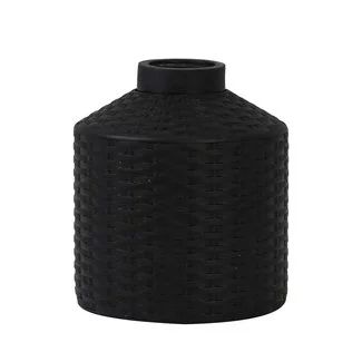 Light en Living Vaas deco Ø20x22,5 cm WICK mat zwart