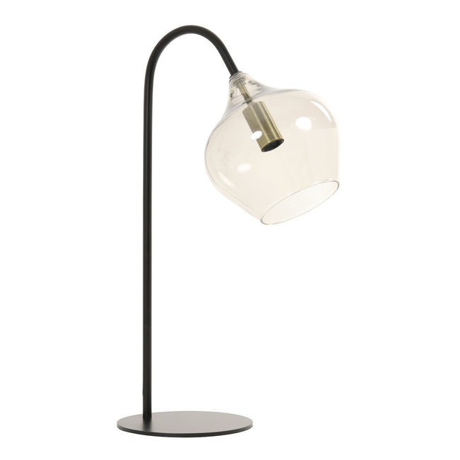 Light en Living Tafellamp RAKEL Antique brass of zwart - Light & Living