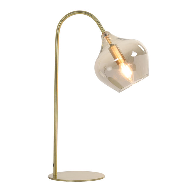 Light en Living Tafellamp RAKEL Antique brass of zwart - Light & Living