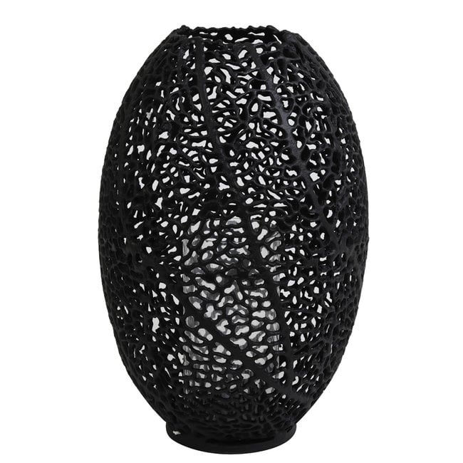 Light en Living Windlicht SINULA mat zwart - 2 maten - Light & Living