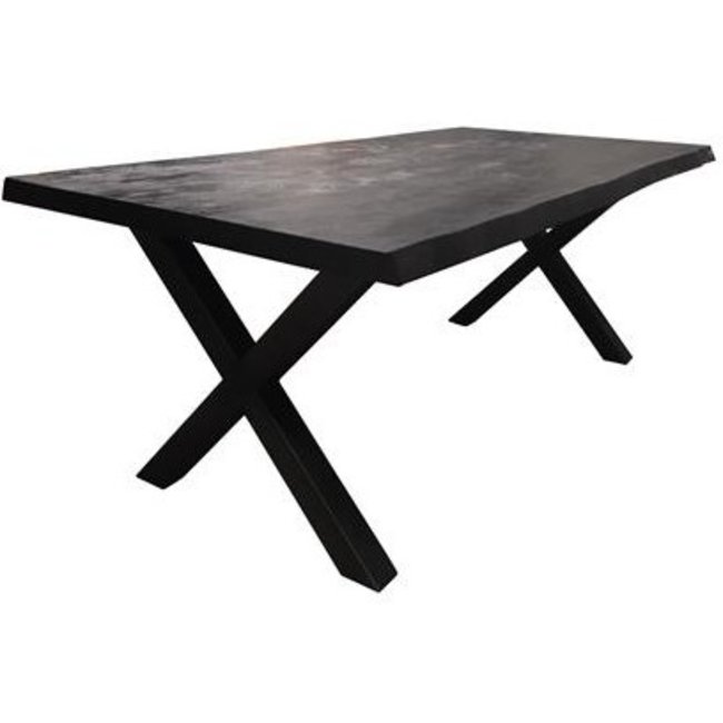 Tower Living Eettafel Xara Live edge blank of zwart - diverse afmetingen