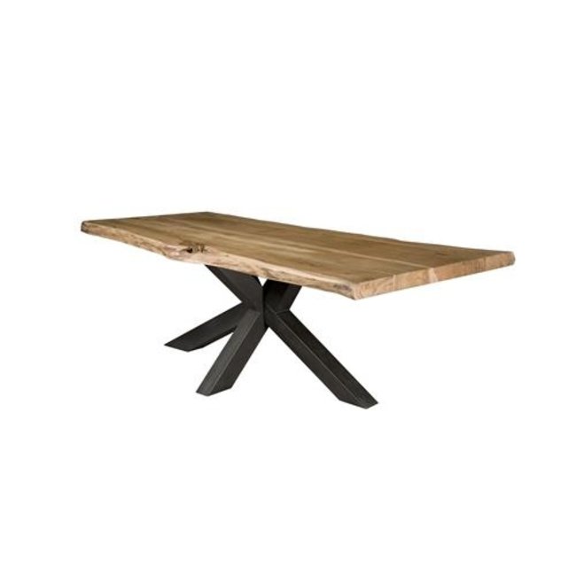 Tower Living Eettafel Sovana Live edge blank of zwart - diverse afmetingen