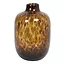 Light en Living Vaas DAKAR Glas Bruin-Zwart Ø16x25 cm