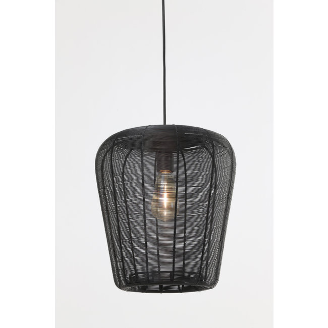 Light en Living Hanglamp Adeta in zwart of goud - Stijlvolle draadlamp in diverse maten