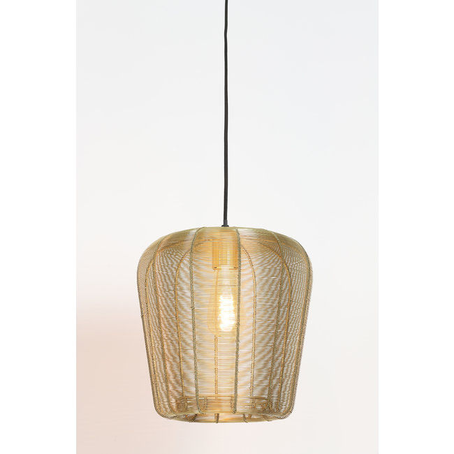 Light en Living Hanglamp Adeta zwart of goud - meerdere afmetingen