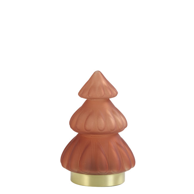 Light en Living Tafellamp LED Ø12x18 cm TREE glas mat  steenrood