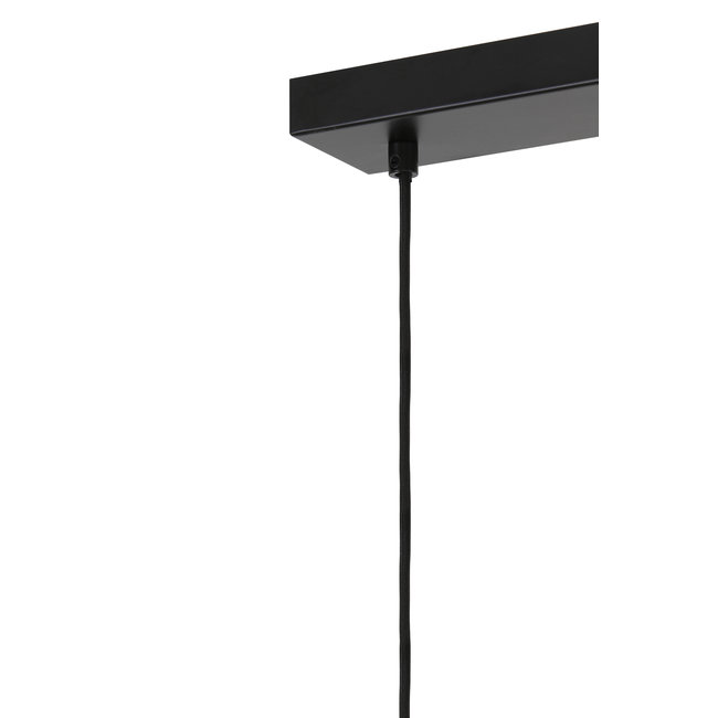 Light en Living Hanglamp 3L 100x22x32 cm LEKAR antiek brons+smoke glas