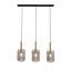 Light en Living Hanglamp 3L 100x22x32 cm LEKAR antiek brons+smoke glas