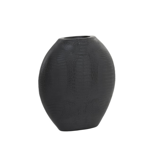 Light en Living Light & Living Vaas SKELD Mat Zwart - 29,5x8x31,5 cm