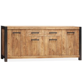 WoonMax Dressoir City Mango groot 4 deurs en 2 lades - 80 cm hoog
