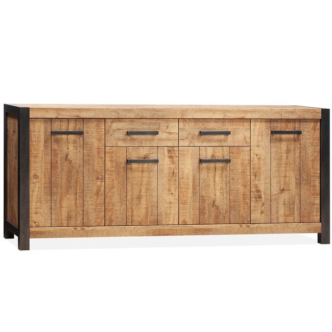 WoonMax Dressoir City Mango groot 4 deurs en 2 lades - 80 cm hoog