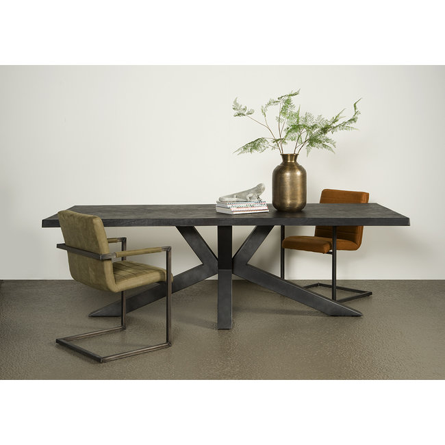 Tower Living Eettafel Sovana Live edge blank of zwart - diverse afmetingen