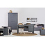Woood Dennis Bureau Grenen Steel Grey Geborsteld [fsc]