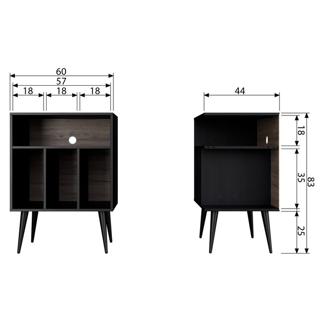 Woood James Kastje Noten/zwart [fsc]