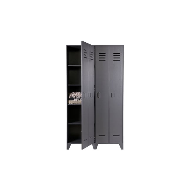 Woood Stijn Hoog 2drs Lockerkast Steel Grey [fsc]