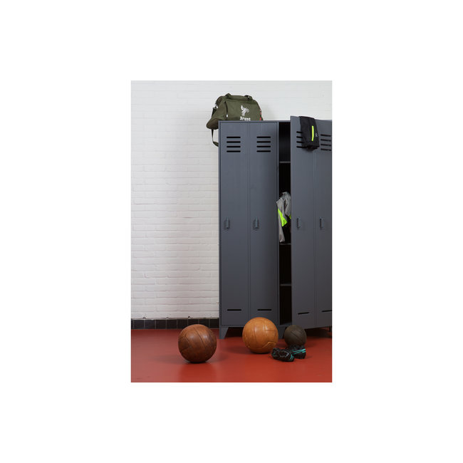 Woood Stijn Hoog 2drs Lockerkast Steel Grey [fsc]