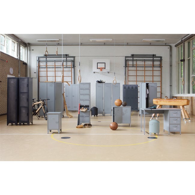 Woood Stijn Hoog 2drs Lockerkast Steel Grey [fsc]