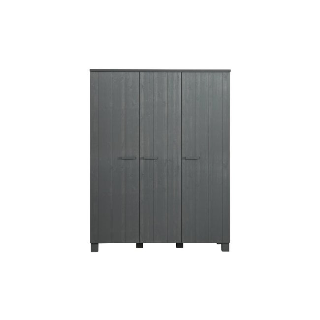 Woood Dennis 3-deurs Kast Grenen Steel Grey Geborsteld [fsc]