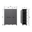 Woood Dennis 3-deurs Kast Grenen Steel Grey Geborsteld [fsc]