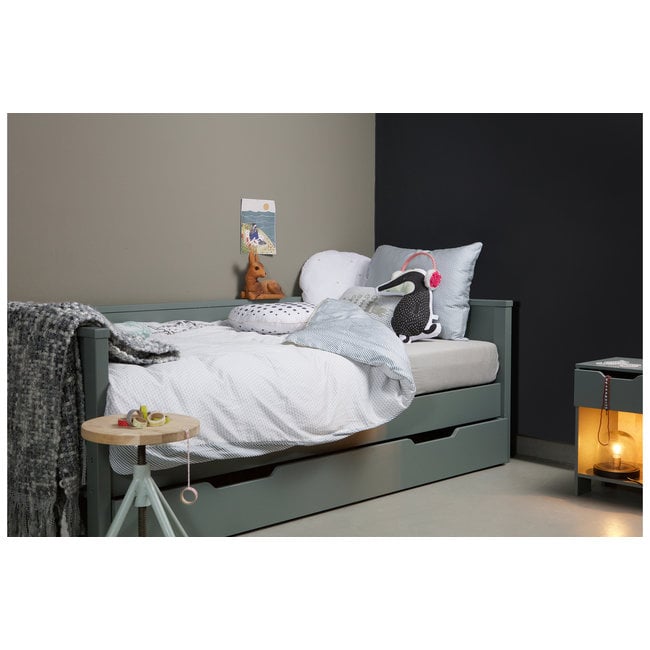Woood Nikki Bedbank Grenen Jadegroen (excl Lade) [fsc]