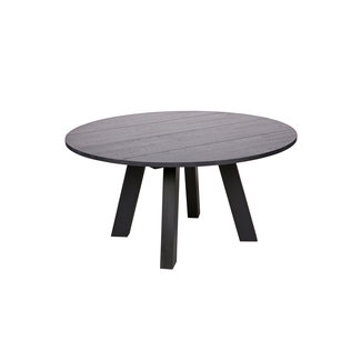 Woood Rhonda Xl Eetkamertafel Ø150cm Eiken Blacknight [fsc]