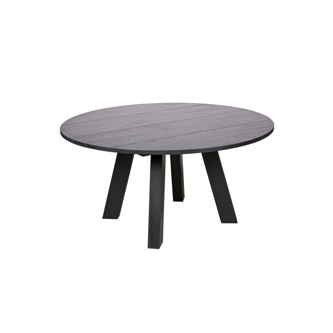 Woood Rhonda Xl Eetkamertafel Ø150cm Eiken Blacknight [fsc]
