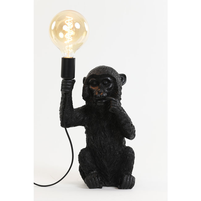 Light en Living Tafellamp aap zwart - Speelse verlichting voor jouw interieur