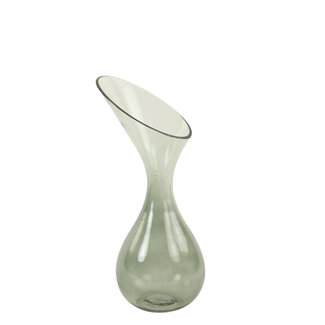 Light en Living Vaas deco Herley glas grijs groen - 2 maten