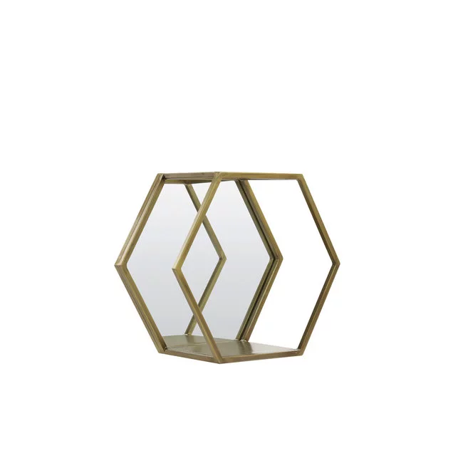 Light en Living Wandrek+spiegel  HUAL antiek brons 57x25,5x50 cm