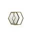 Light en Living Wandrek+spiegel  HUAL antiek brons 57x25,5x50 cm