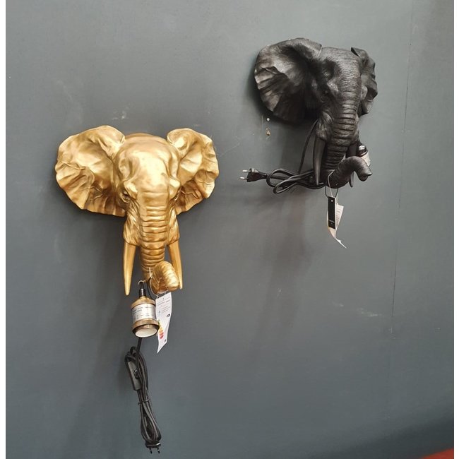 Countryfield Wandlamp olifant E27 Orwell goud - Countryfield