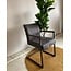Tower Living Eetkamerstoel Ferro met armleuning - Cognac, donkerbruin, antraciet en groen