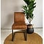 Tower Living Eetkamerstoel Ferro - Cognac, donkerbruin, groen en antraciet