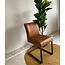 Tower Living Eetkamerstoel Ferro - Cognac, donkerbruin, groen en antraciet
