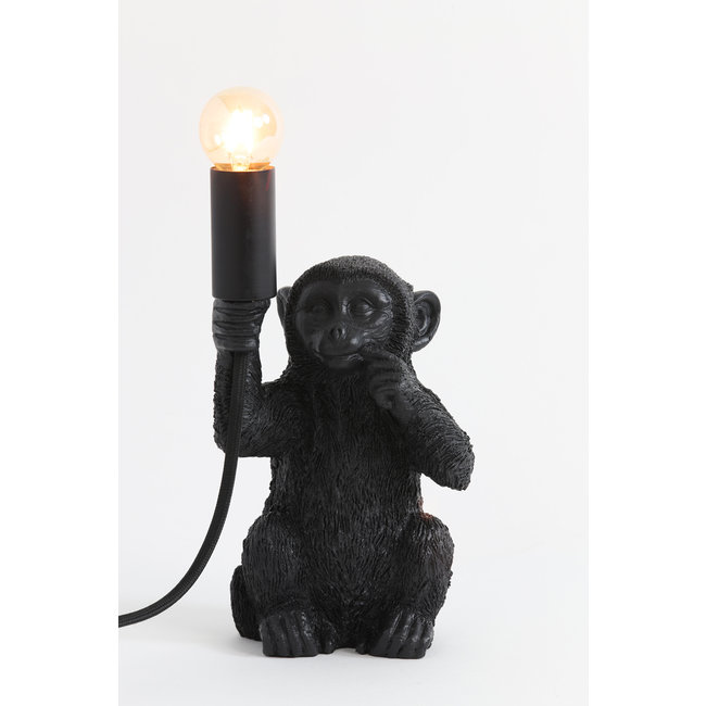 Light en Living Tafellamp aap zwart - Speelse verlichting voor jouw interieur