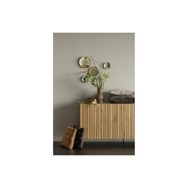 Woood Riv Kussen Fluweel Espresso 45x45cm