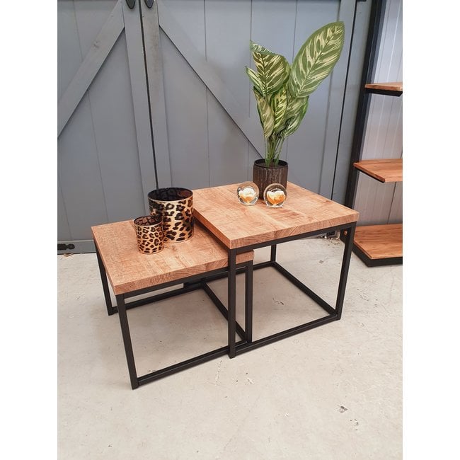 WoonMax Salontafel Floris set van 2 mango Lamulux