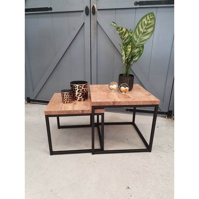 WoonMax Salontafel Floris set van 2 mango Lamulux