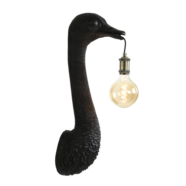 Light en Living Wandlamp Struisvogel van Light & Living - Goud of Zwart - 2 Maten