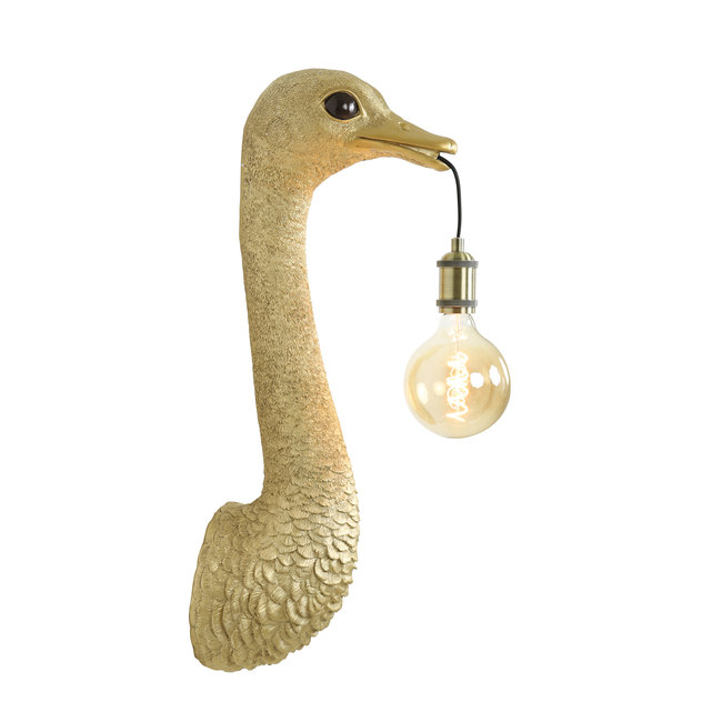 Light en Living Wandlamp Struisvogel van Light & Living - Goud of Zwart - 2 Maten