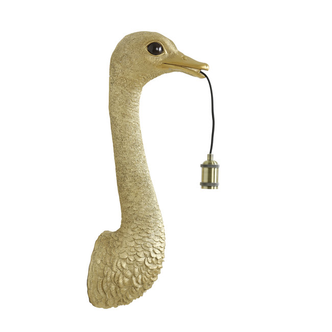 Light en Living Wandlamp Struisvogel van Light & Living - Goud of Zwart - 2 Maten