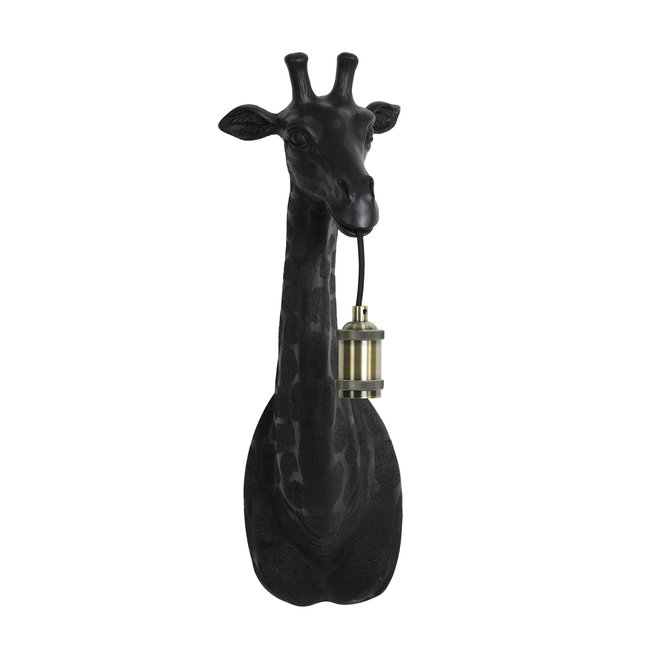 Light en Living Wandlamp Giraffe goud of zwart - Stoere Dierenlamp