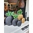Light en Living Vaas deco 39x11x40 cm SKELD mat zwart van Light & Living